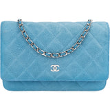 Chanel Quilted Caviar Leather Wallet On Chain Crossbody Bag