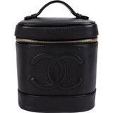Chanel Caviar Leather CC Vanity Case Handbag