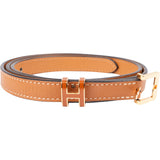 Hermès Brown Leather Pop H 15 Belt (80)
