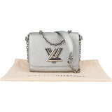 Louis Vuitton Silver Metallic Epi Leather Twist PM Crossbody Bag