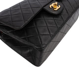 Chanel Quilted Lambskin Medium 24K Gold Double Flap Shoulder Bag
