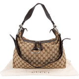 Gucci Monogram GG Canvas Abbey Horsebit Shoulder Bag