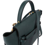 Celine Dark Green Grained Calfskin Belt Nano Handbag