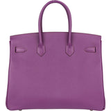 Hermès Violet Epsom Leather Birkin 35 Handbag - vintageandkickz