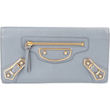 Balenciaga Blue Leather Classic City Wallet