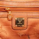 MCM Monogram Leopard Visetos Canvas Leather Liz Tote Shoulder Bag