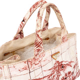 Prada Printed Canvas Estampada Canapa Tote Handbag