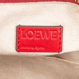 Loewe Red Grained Calfskin Puzzle Crossbody Handbag