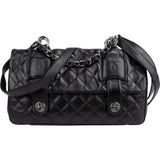 Chanel Quilted Lambskin Modern Chain Accordion Single Flap Crossbody Bag