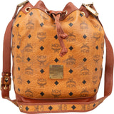 MCM Monogram Visetos Drawstring Bucket Crossbody Bag