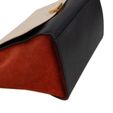 Céline Tricolor Suede Leather Trapeze Handbag