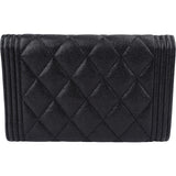 Chanel Quilted Caviar Leather Small Boy Wallet