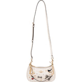 Coach Pebbled Leather Mia Studded Souvenir Pins Shoulder Crossbody Bag