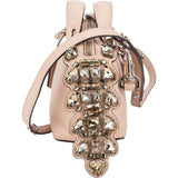 Fendi Leather Studded Crystal By The Way Mini Crossbody Bag