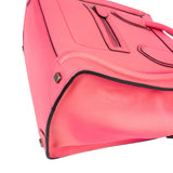 Céline Pink Drummed Calfskin Luggage Handbag