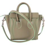 Céline Bicolor Leather Luggage Handbag