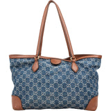 Gucci Monogram Denim GG Ophidia Medium Tote Shoulder Bag