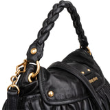 Miu Miu Matelassé Leather Coffer Hobo Shoulder Bag