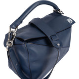 Loewe Blue Leather Puzzle Handbag