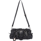 Prada Black Nappa Leather Gaufre Satchel Handbag