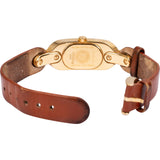 Fendi Gold Tone Brown Leather 3400L Woman Watch
