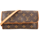 Louis Vuitton Canvas Monogram Twin Pochette Crossbody Bag
