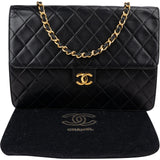 Chanel Quilted Lambskin 24K Gold Single Flap Shoulder Bag