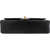 Chanel Quilted Lambskin Medium 24K Gold Double Flap Shoulder Bag