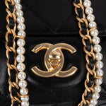 Chanel Quilted Lambskin Pearl Mini Single Flap Crossbody Bag - vintageandkickz