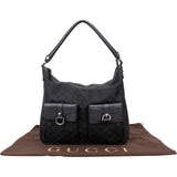 Gucci Monogram GG Canvas Abbey D-Ring Pocket Hobo Shoulder Bag