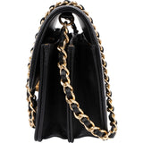 Chanel Limited Quilted Lambskin Crystal CC-Turnlock Mini Wallet On Chain Crossbody Bag