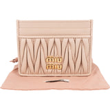 Miu Miu Nappa Leather Matelassé Card Holder