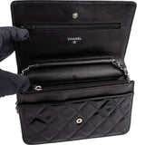 Chanel Quilted Patent Leather Wallet On Chain Crossbody Bag - vintageandkickz