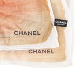 Chanel Multicolor Aquarell Watercolor Cotton Schal Scarf