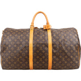 Louis Vuitton Monogram Canvas Keepall 55 Bandoulière Travel Bag