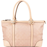 Gucci Monogram GG Metallic Canvas Lovely Heartbit Tote Handbag