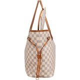 Louis Vuitton Monogram Damier Azur Canvas Neverfull MM Shoulder Bag