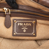 Prada Vitello Daino Leather Ruched Hobo Shoulder Bag