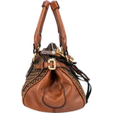 Chloé Woven Cotton Paddington Satchel Handbag