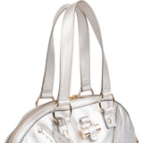 Yves Saint Laurent Metallic Silver Leather Muse Handbag