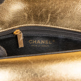 Chanel Quilted Lambskin and Metallic Leather Double Flap Crossbody Bag