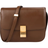 Celine Classic Brown Boxcalf Leather Medium Boc Crossbody Bag