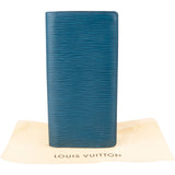 Louis Vuitton Blue Epi Leather Brazza Long Wallet