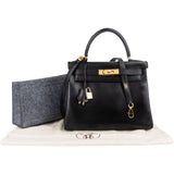 Hermès Box Calf Kelly 28 Sellier Handbag