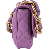Chanel Quilted Lambskin Chunky Chain Rectangular Flap Shoulder Bag
