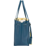 Céline Blue Leather Cabas Phantom Drawstring Tassel Shoulder Bag