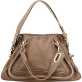 Chloé Brown Leather Paraty Shoulder Handbag