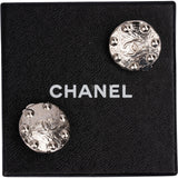 Chanel Hammered Studded 1997 CC Clip-On Earrings