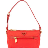 Prada Tessuto Nylon Saffiano Leather Shoulder Bag