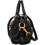Prada Soft Leather Buckle Bauletto Handbag